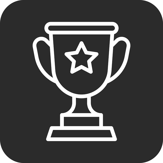 Ilustración del icono vectorial del trofeo del conjunto de iconos deportivos