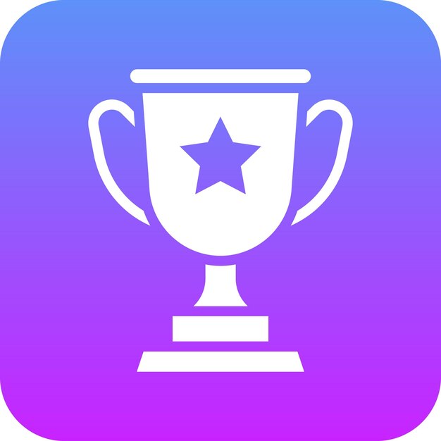 Ilustración del icono vectorial del trofeo del conjunto de iconos deportivos