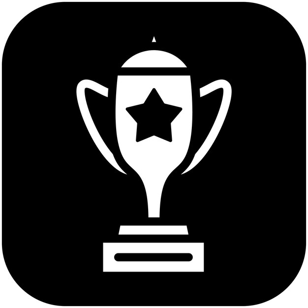 Ilustración del icono vectorial del trofeo del conjunto de iconos de eventos de premios