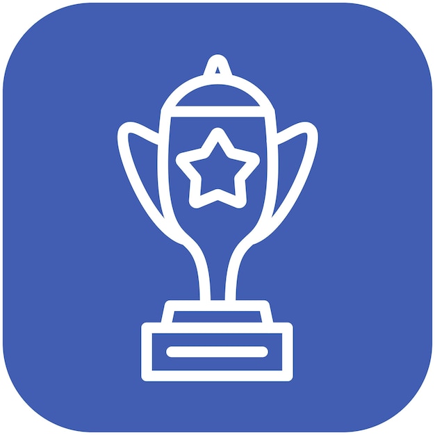 Ilustración del icono vectorial del trofeo del conjunto de iconos de eventos de premios