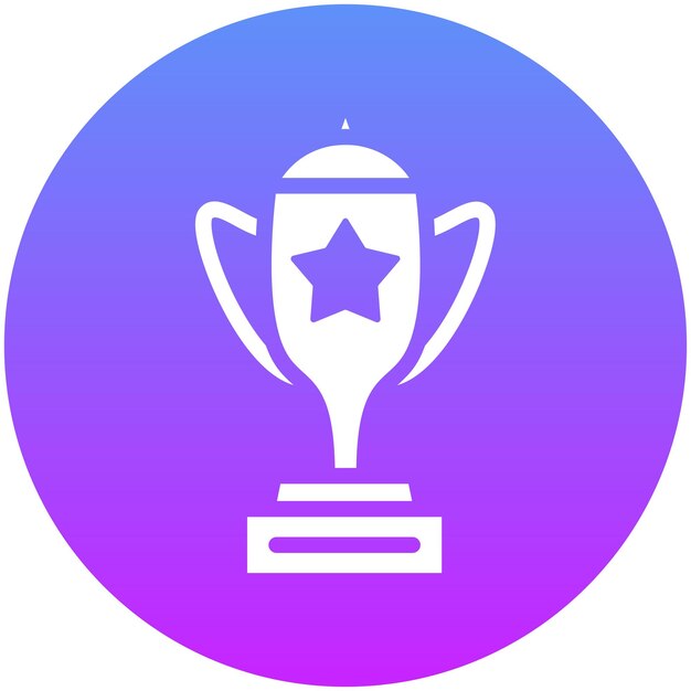 Ilustración del icono vectorial del trofeo del conjunto de iconos de eventos de premios