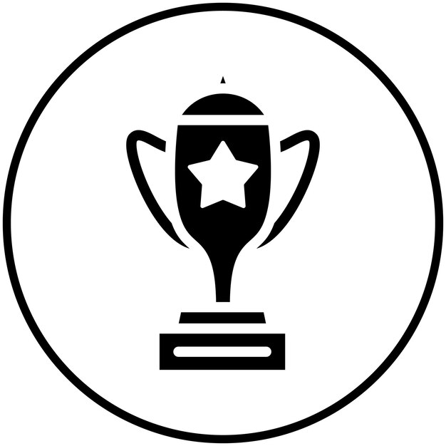 Ilustración del icono vectorial del trofeo del conjunto de iconos de eventos de premios