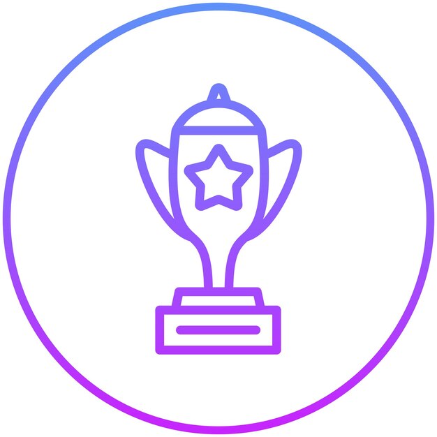 Ilustración del icono vectorial del trofeo del conjunto de iconos de eventos de premios