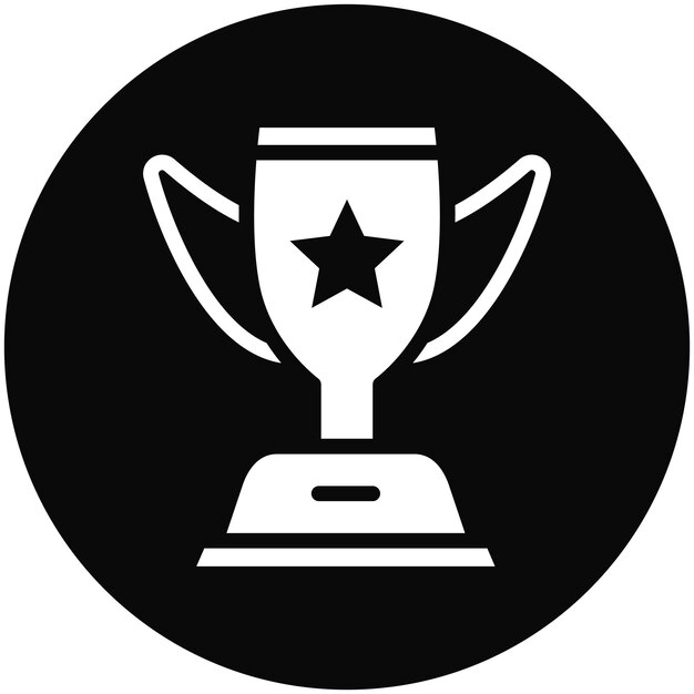 Ilustración del icono vectorial del trofeo del conjunto de iconos de logros