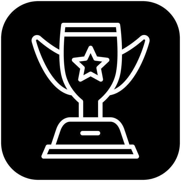 Ilustración del icono vectorial del trofeo del conjunto de iconos de logros
