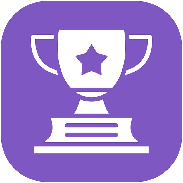Ilustración del icono vectorial del trofeo del conjunto de iconos de negocios y oficinas