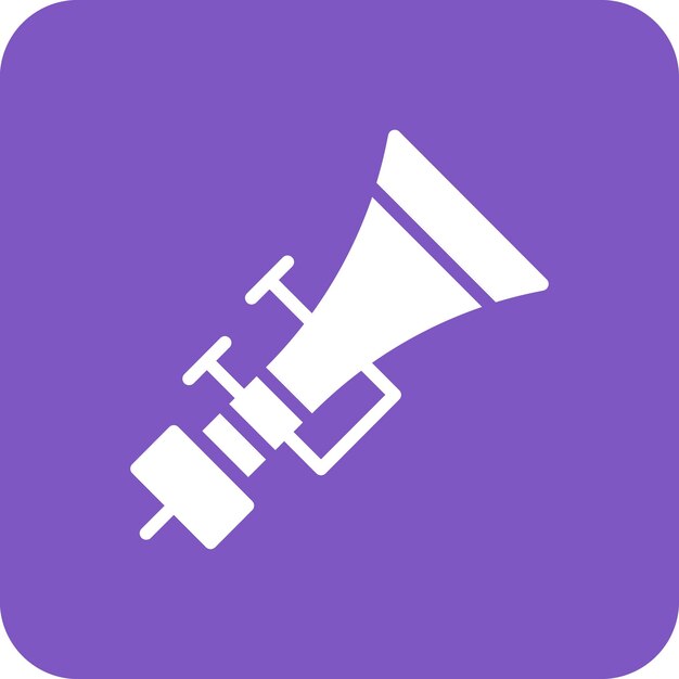 Ilustración del icono vectorial de la trompeta del conjunto de iconos del Año Nuevo