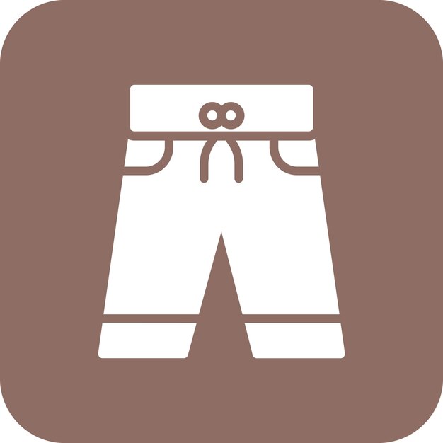 Ilustración del icono vectorial de los troncos de natación del conjunto de iconos de verano