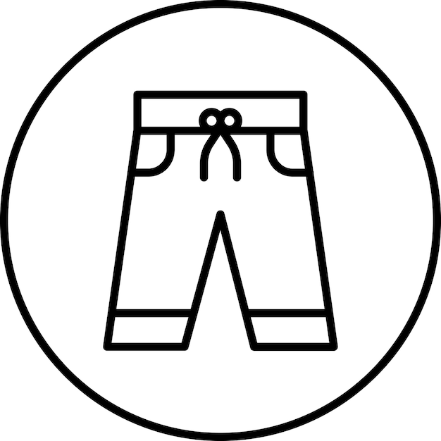 Ilustración del icono vectorial de los troncos de natación del conjunto de iconos de verano