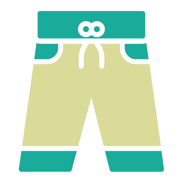 Ilustración del icono vectorial de los troncos de natación del conjunto de iconos de verano