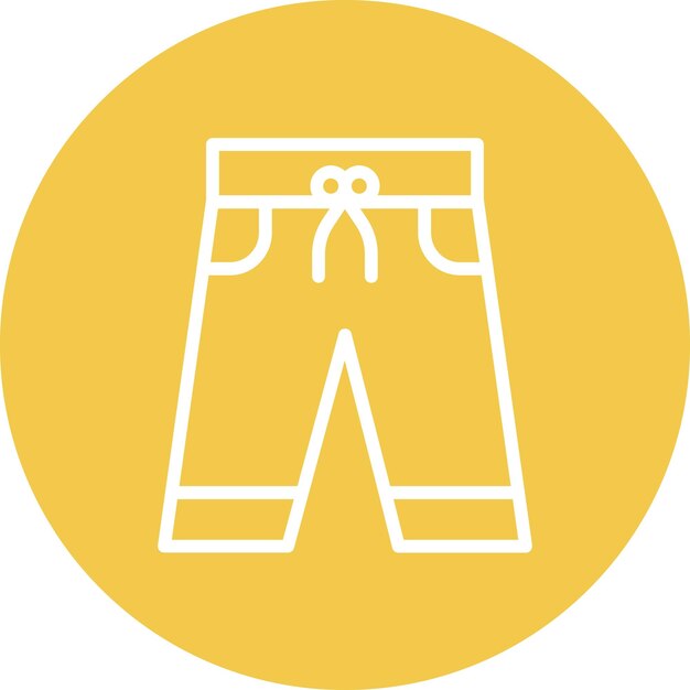 Ilustración del icono vectorial de los troncos de natación del conjunto de iconos de verano