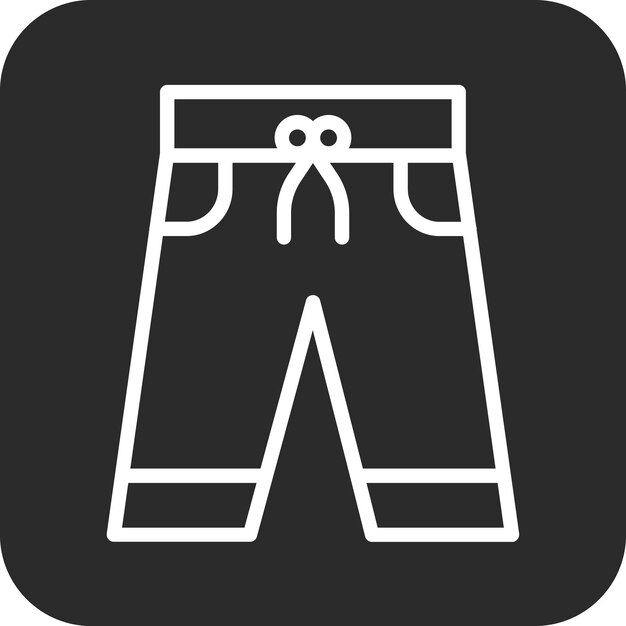 Ilustración del icono vectorial de los troncos de natación del conjunto de iconos de verano