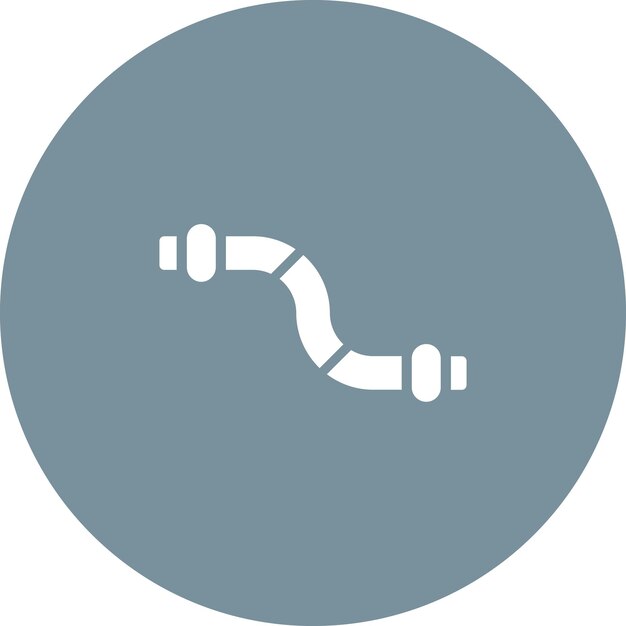 Ilustración del icono vectorial de la tubería del conjunto de iconos de procesos industriales