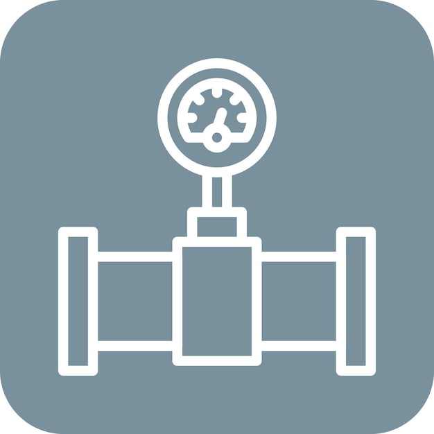 Ilustración del icono vectorial de las tuberías de petróleo del conjunto de iconos de la industria de la gasolina
