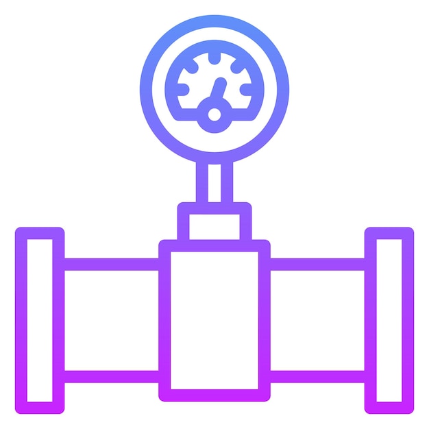 Ilustración del icono vectorial de las tuberías de petróleo del conjunto de iconos de la industria de la gasolina