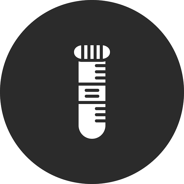 Ilustración del icono vectorial del tubo de ensayo del conjunto de iconos de energía nuclear