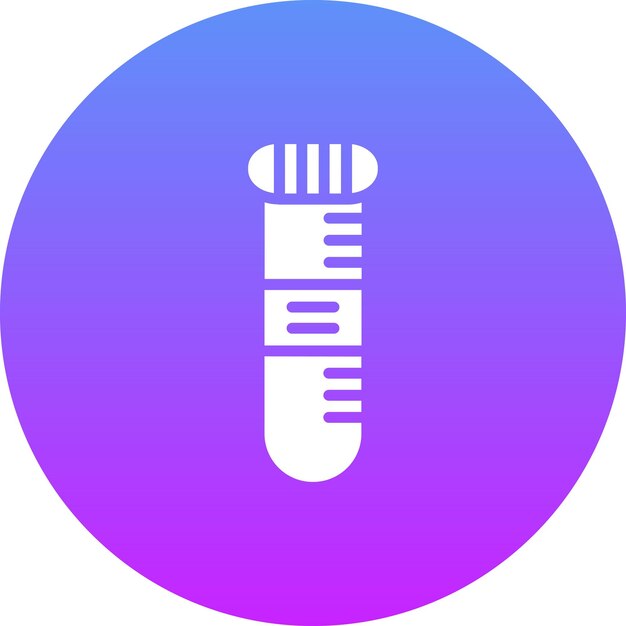 Ilustración del icono vectorial del tubo de ensayo del conjunto de iconos de energía nuclear