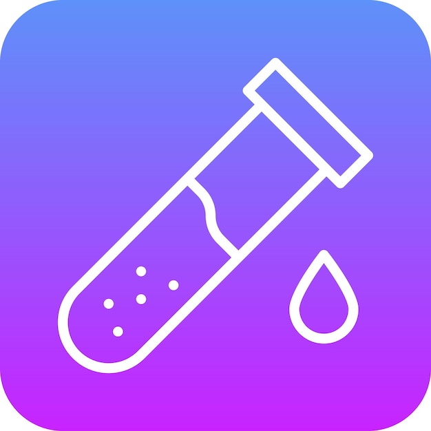 Vector ilustración del icono vectorial del tubo de ensayo del conjunto de iconos de investigación y ciencia