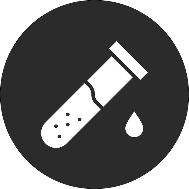 Ilustración del icono vectorial del tubo de ensayo del conjunto de iconos de Investigación y Ciencia