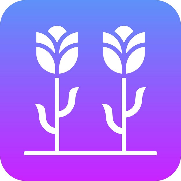 Ilustración del icono vectorial del tulipán del conjunto de iconos de primavera