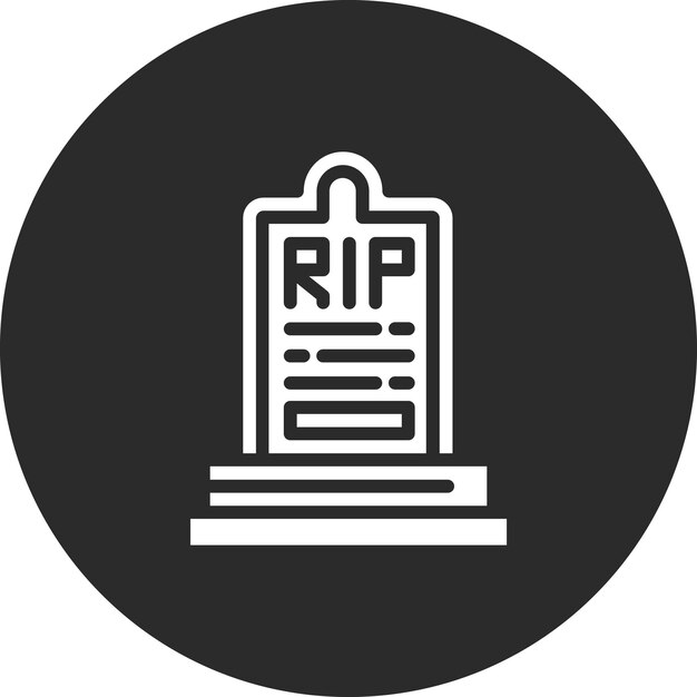 Ilustración del icono vectorial de la tumba del conjunto de iconos de la vida familiar
