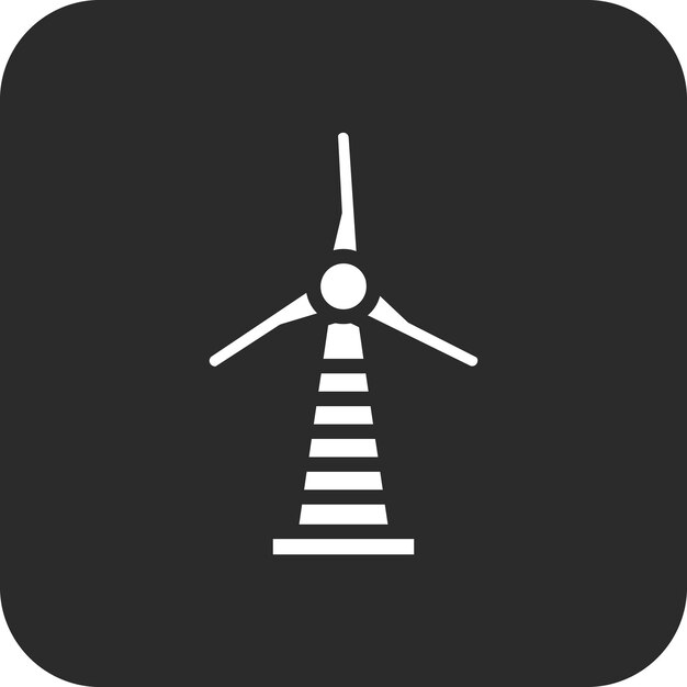 Ilustración del icono vectorial de la turbina del conjunto de iconos de Ecología