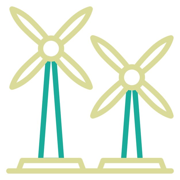 Ilustración del icono vectorial de la turbina de resorte del conjunto de iconos de resorte