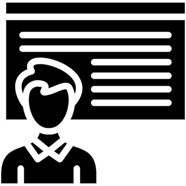 Ilustración del icono vectorial de tutoría del conjunto de iconos de Gig Economy