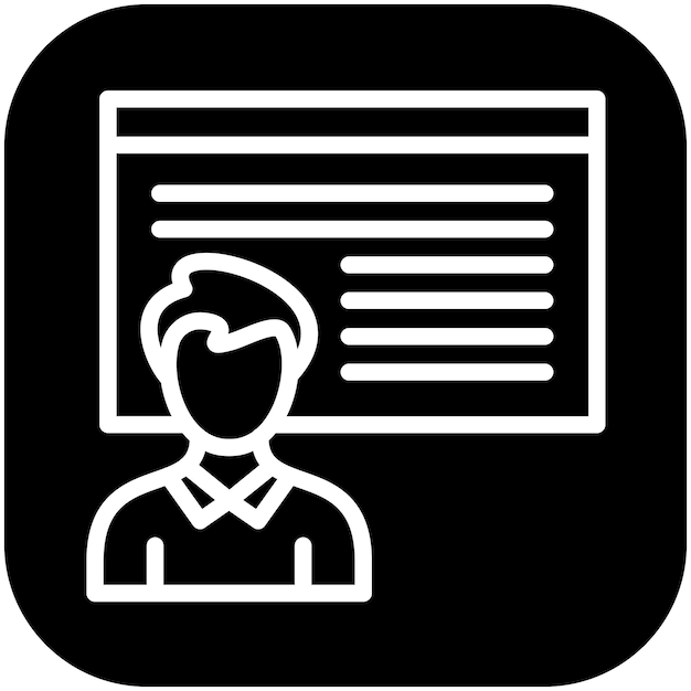 Ilustración del icono vectorial de tutoría del conjunto de iconos de Gig Economy