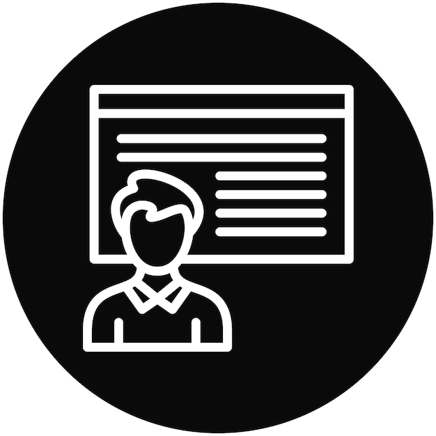 Ilustración del icono vectorial de tutoría del conjunto de iconos de Gig Economy