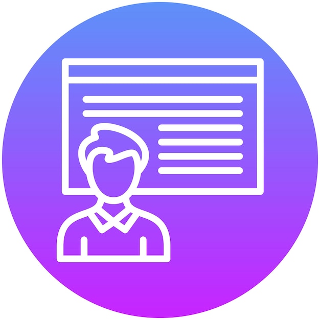 Ilustración del icono vectorial de tutoría del conjunto de iconos de Gig Economy