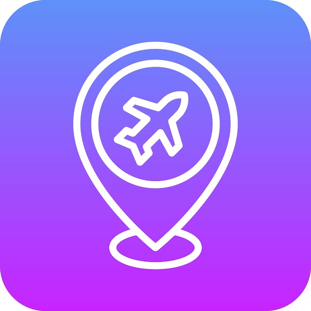 Ilustración del icono vectorial de ubicación del conjunto de iconos de inmigración
