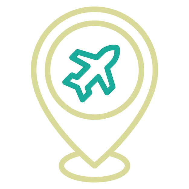 Ilustración del icono vectorial de ubicación del conjunto de iconos de inmigración