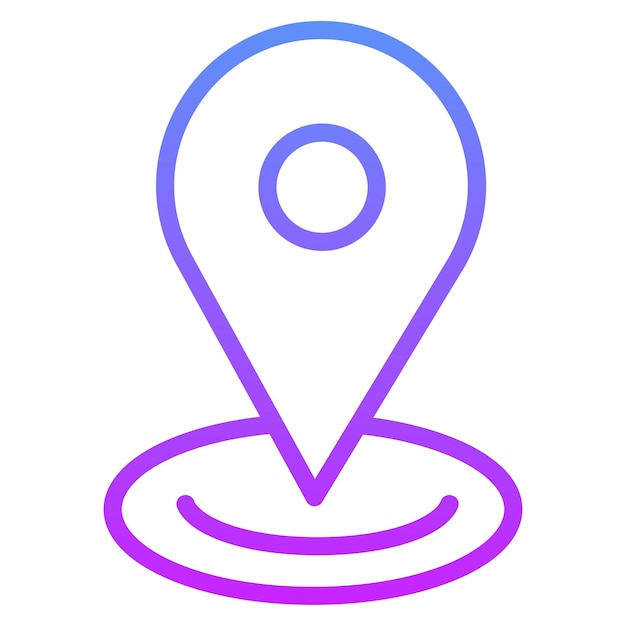 Ilustración del icono vectorial de ubicación del conjunto de iconos de servicios hoteleros