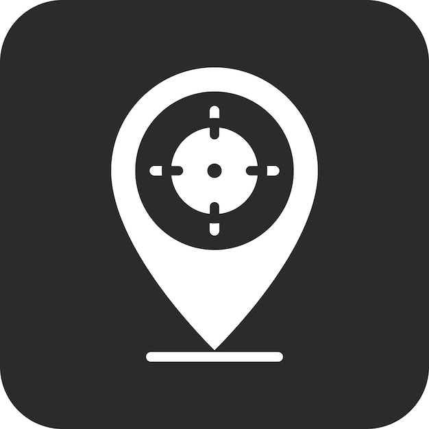 Ilustración del icono vectorial de ubicación objetivo del conjunto de iconos de marketing digital