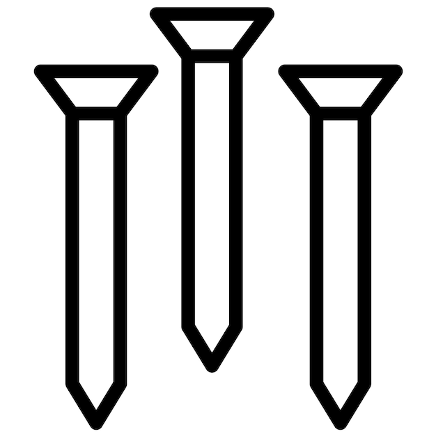 Ilustración del icono vectorial de uñas del conjunto de iconos de mejoras para el hogar
