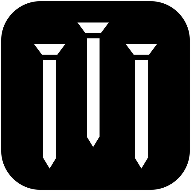 Ilustración del icono vectorial de uñas del conjunto de iconos de mejoras para el hogar
