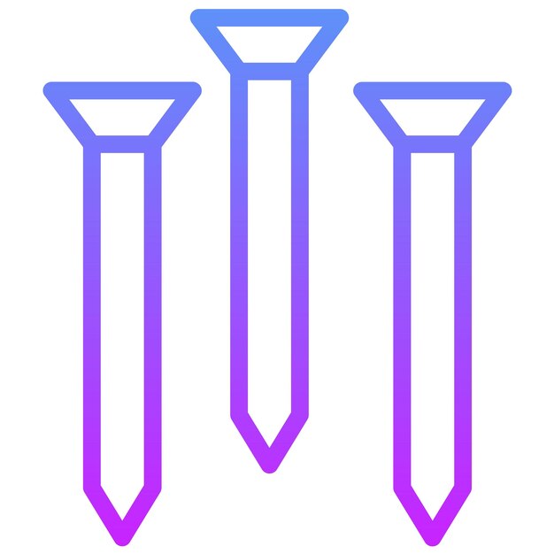Ilustración del icono vectorial de uñas del conjunto de iconos de mejoras para el hogar