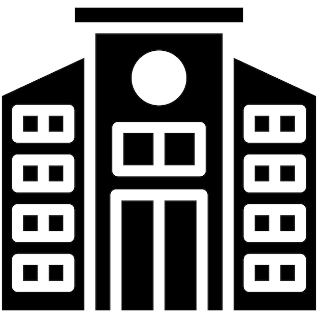 Ilustración del icono vectorial de la universidad del conjunto de iconos de capacitación empresarial