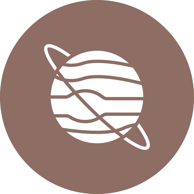 Ilustración del icono vectorial de Urano del conjunto de iconos de tecnología espacial