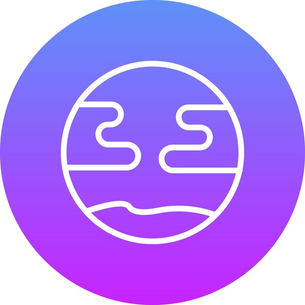 Ilustración del icono vectorial de Urano del conjunto de iconos de tecnología espacial
