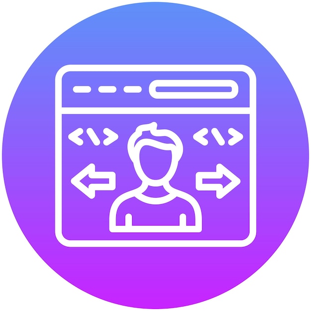 Ilustración del icono vectorial del usuario final del conjunto de iconos sin código