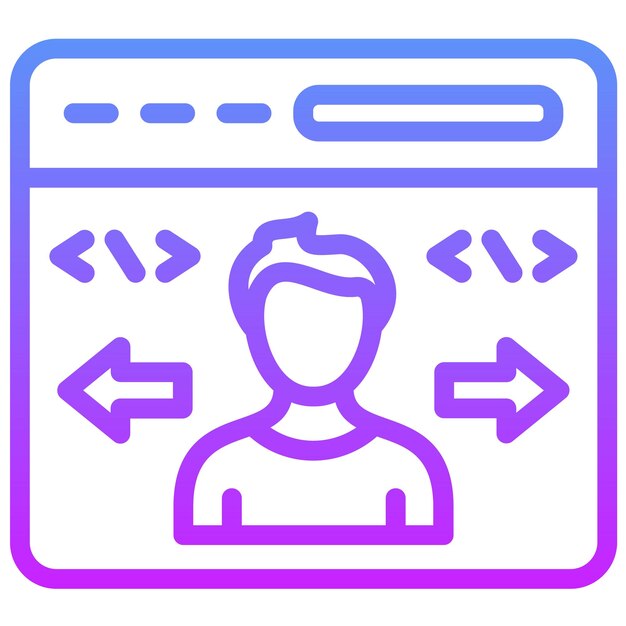 Ilustración del icono vectorial del usuario final del conjunto de iconos sin código