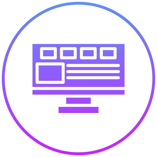Ilustración del icono vectorial Ux del sitio web del conjunto de iconos de marketing