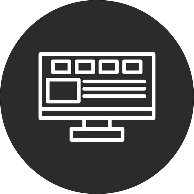 Ilustración del icono vectorial Ux del sitio web del conjunto de iconos de marketing