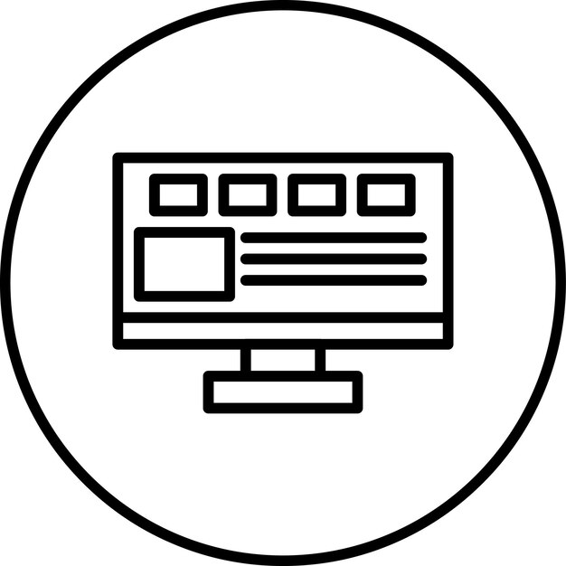 Ilustración del icono vectorial Ux del sitio web del conjunto de iconos de marketing