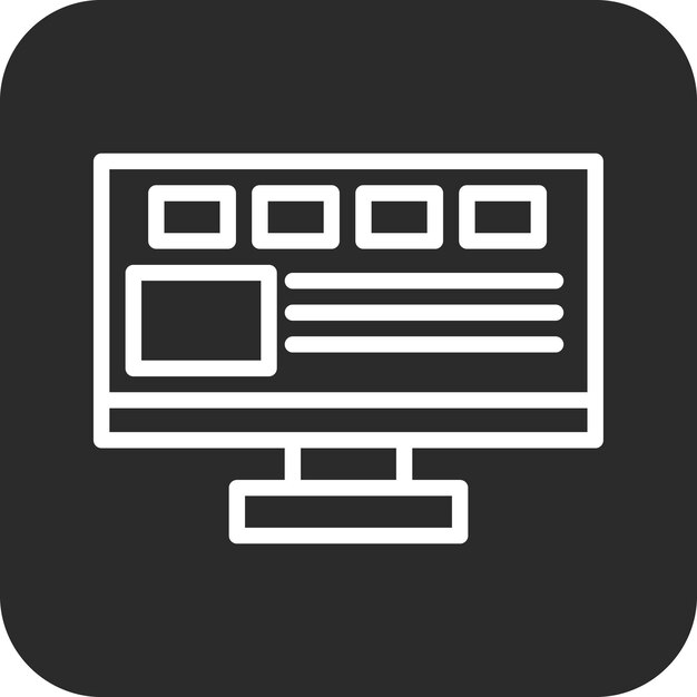 Ilustración del icono vectorial Ux del sitio web del conjunto de iconos de marketing