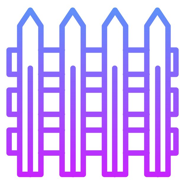Ilustración del icono vectorial de la valla del conjunto de iconos de agricultura