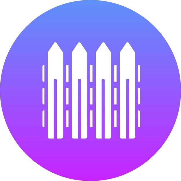Ilustración del icono vectorial de la valla del conjunto de iconos de agricultura