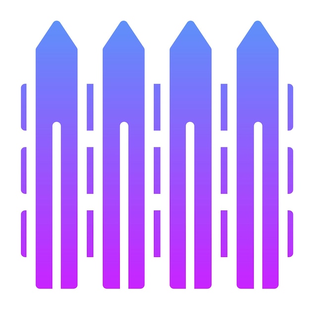 Ilustración del icono vectorial de la valla del conjunto de iconos de agricultura